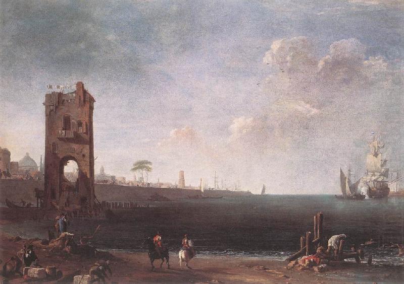 Coastal View with Tower, RICCI, Marco